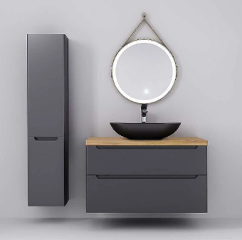 Зеркало Wood 60 подсветка, бесконтактное включение #WF_CITY_VIN# картинка