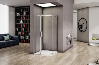 Душевое ограждение INFINITY R-100-C-CH #WF_CITY_VIN# картинка