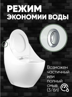 HOLLER TRON МОНОБЛОК безобод. с сиденьем дюропласт микролифт,БЕЛЫЙ #WF_CITY_VIN# картинка