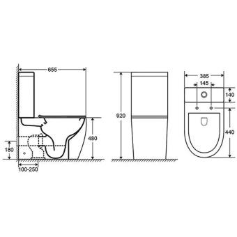 Унитаз-компакт 1289 A  #WF_CITY_VIN# картинка