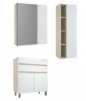 Тумба "Берген" 1ящ. БЕЛЫЙ СОФТ PLUS с раковиной Como 60 #WF_CITY_VIN# картинка