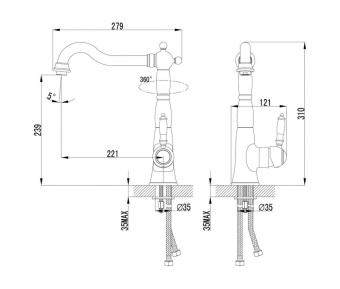 Смеситель LEMARK д/кухни LM6004С "Соул" #WF_CITY_VIN# картинка