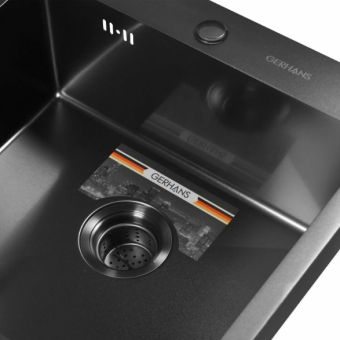 Мойка GERHANS RK35050B графит + сифон, вывод #WF_CITY_VIN# картинка