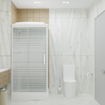 КВАДРО 120*80 А Душевая кабина прямоуг., н.п., Белый, Полосы, ДН4 #WF_CITY_VIN# картинка