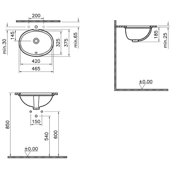 ARKITEKT раковина 52 см 6069В003-0012 #WF_CITY_VIN# картинка