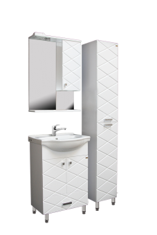 Шкаф зеркальный MDS (А) "Чикаго 550 №01" белый глянец #WF_CITY_VIN# картинка