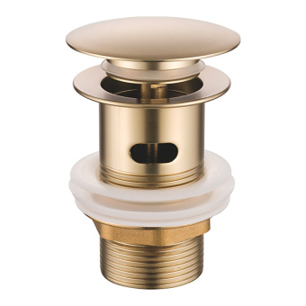 Донный клапан L65Y-2 с переливом Золотой сатин с переливом #WF_CITY_VIN# картинка