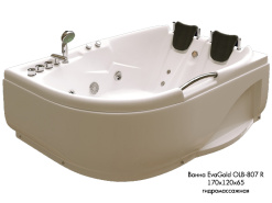 Обзор на акриловую ванну EvaGold OLB-807 R 170x120 с гидромассажем