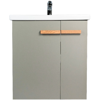 Тумба "Мюнхен 60" 2ств  подвесная ХАКИ с раковиной COMO 60 #WF_CITY_VIN# картинка