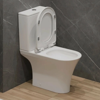 Унитаз-компакт EG306T безободковый ,круг смыв,сиденье тонкое ДП #WF_CITY_VIN# картинка