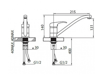 Смеситель VGE306-1 терра #WF_CITY_VIN# картинка