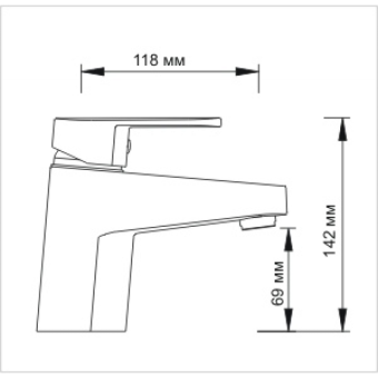 Смеситель Donau 5303 для умывальника Wasser KRAFT #WF_CITY_VIN# картинка