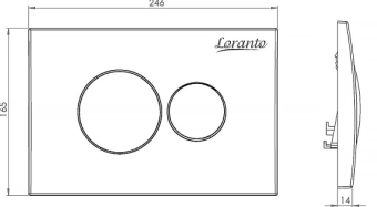 (SET) LORANTO Инсталляция + унитаз Azario FRETTA ROUND подвесной + кнопка Loranto круг хром глянец #WF_CITY_VIN# картинка
