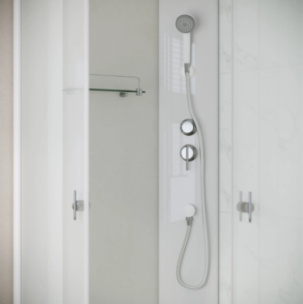 Душевая кабина Supra KR068041 (80*80*215) низ.поддон, стекло матовое, белые профиля #WF_CITY_VIN# картинка