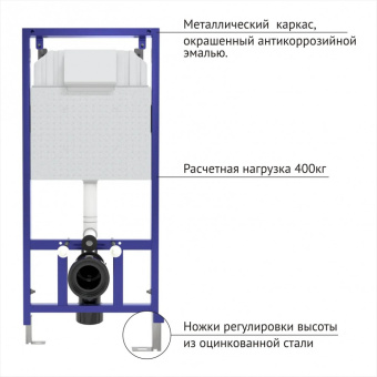 Инсталяция Berges NOVUM кнопка L1+  унитаз Ventas Rimless + сидение #WF_CITY_VIN# картинка