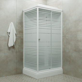 КВАДРО 120*80 А Душевая кабина прямоуг., н.п., Белый, Полосы, ДН4 #WF_CITY_VIN# картинка