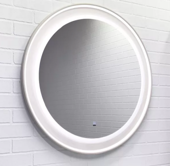 Зеркало "Ереван-80" LED-подсветка, бесконт. сенсор, антизапот, серый шелк COMFORTY #WF_CITY_VIN# картинка
