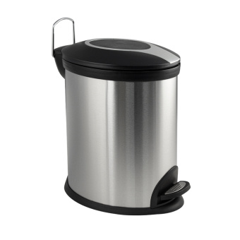 Ведро 605 овальное из нерж. стали, с педалью, 5л, премиум #WF_CITY_VIN# картинка