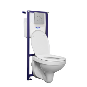 Альфа (SET) унитаз подвесной (сиденье пп,инсталляция,панель хром глянец)) #WF_CITY_VIN# картинка