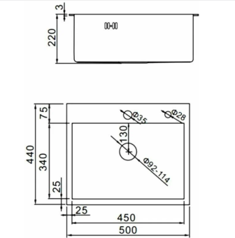 Мойка GERHANS RK35044B графит + сифон  #WF_CITY_VIN# картинка