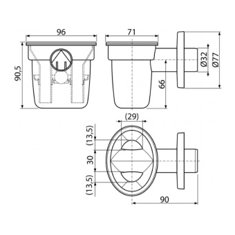 Воронка с комб гидрозатвором д/сбора конденсата DN32 AKS1Z #WF_CITY_VIN# картинка