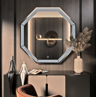 Зеркало MIXLINE "Ренато" 800*800 сенсор, с гравировкой #WF_CITY_VIN# картинка