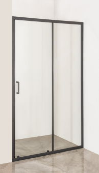 Душевое ограждение EvaGold EG1B 100*190 в проем (черный матовый, прозрачное) #WF_CITY_VIN# картинка