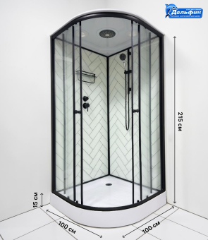 Душевая кабина ДАНА-83 100*100*215 (ПАРКЕТ) низ.п. #WF_CITY_VIN# картинка