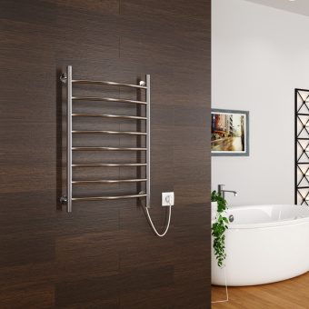 Полотенцесушитель ЛЦ800*500 ZOX электр.8 перекл, ДУГА, левый (кнопочн.выкл.,340Вт) #WF_CITY_VIN# картинка