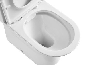 Унитаз компакт A2802 безободковый + сиденье тонкое ДП #WF_CITY_VIN# картинка