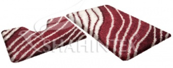 Набор ковриков д/ванной Soft multicolor 60*90, 60*50 гранат (Shahintex) 4877 #WF_CITY_VIN# картинка