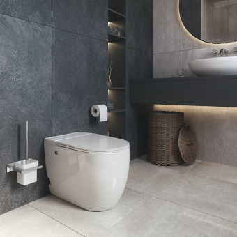 Унитаз GR-PR5502 impuls безободковый c тонкой крышкой приставной #WF_CITY_VIN# картинка