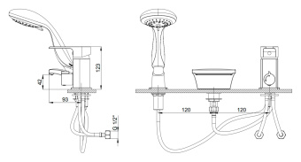 Смеситель д/акрил. ванн МАК 67 #WF_CITY_VIN# картинка