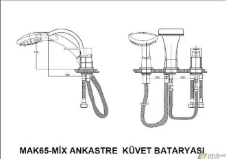 Смеситель д/акрил. ванн МАК 65 #WF_CITY_VIN# картинка