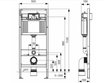 Инсталляция TECE Base с кнопкой черная матовая (9400414) #WF_CITY_VIN# картинка