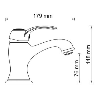 Смеситель Isar 1303 для умывальника Wasser KRAFT #WF_CITY_VIN# картинка