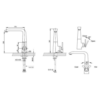 Смеситель д/кухни WATERFALL WF 0519 #WF_CITY_VIN# картинка