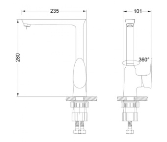 Смеситель LEMARK д/кухни LM0205С "Неро" #WF_CITY_VIN# картинка