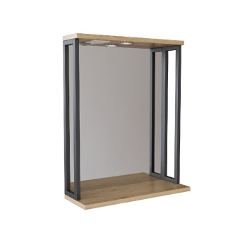 Шкаф Зеркальный "Бруклин 60" Дуб Бунратти ЛОФТ с подсветкой (ЛДСП) #WF_CITY_VIN# картинка