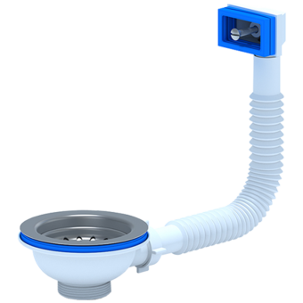 Выпуск 3 1/2 с переливом (N305S) для нерж.мойки (20) #WF_CITY_VIN# картинка