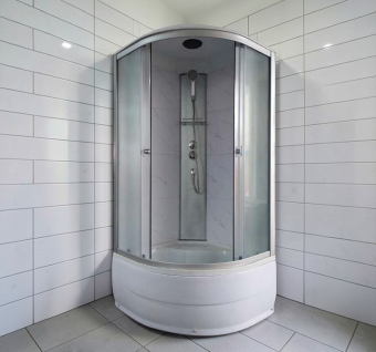 AQUAPULSE 4002E 90*90*220 гл.п. fabric white marble !!!АКЦИЯ!!! #WF_CITY_VIN# картинка
