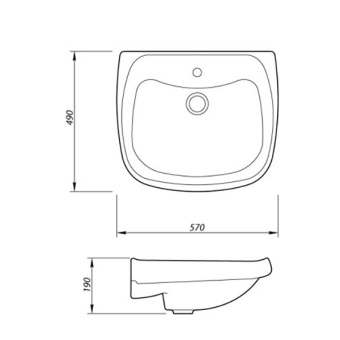 ВОДОЛЕЙ-57 раковина с отв (Лобня) #WF_CITY_VIN# картинка