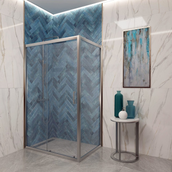 Душевое ограждение EG2С 120*80 прямоуг. (хром, прозрачное) #WF_CITY_VIN# картинка