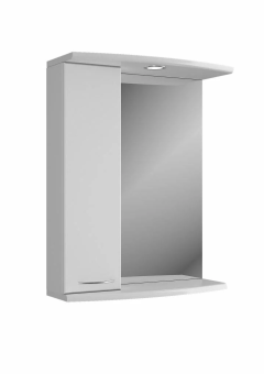 Шкаф-зеркало "Ирис 60" белый со светильником левый (МФ Ирлен) #WF_CITY_VIN# картинка
