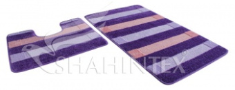 Набор ковриков д/ванной PP Mix Lux 60*100, 60*50 фиолетовый 61 (Shahintex) 9659 #WF_CITY_VIN# картинка