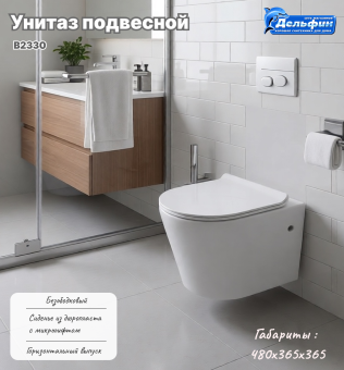 Унитаз подвесной В2330 Cerama Lux #WF_CITY_VIN# картинка