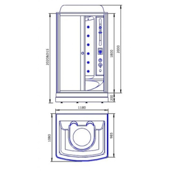 Душевая кабина ДИАНА-1  #WF_CITY_VIN# картинка
