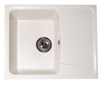 Кухонная мойка GranAlliance G-22, белый 580х470х195 мм (ДхШхВ) #WF_CITY_VIN# картинка