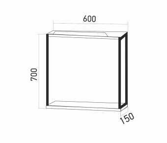 Шкаф Зеркальный "Бруклин 60" Дуб Бунратти ЛОФТ с подсветкой (ЛДСП) #WF_CITY_VIN# картинка
