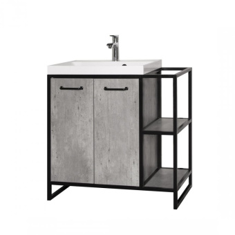 Тумба "ЛОФТ" 1.2 60/80 см БЕТОН PLUS с раковиной Marko Слим 60 #WF_CITY_VIN# картинка